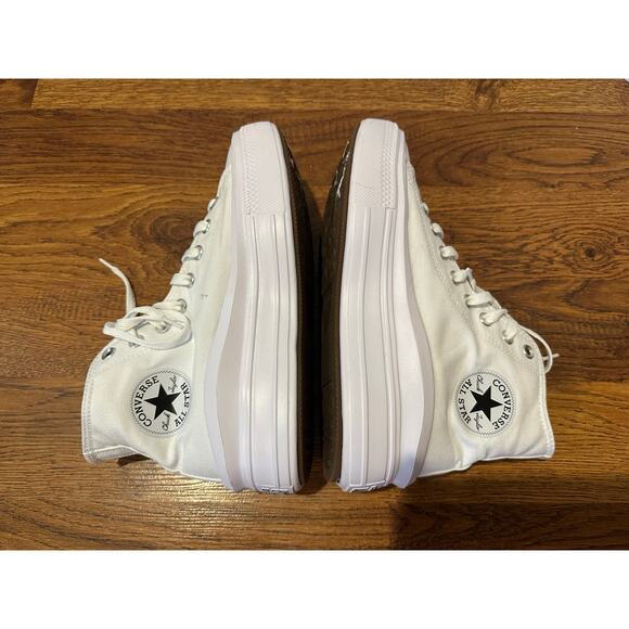 Women's Converse Chuck Taylor All Star Moves White 9.5 Iconic Minimalist Style - Picture 6 of 9